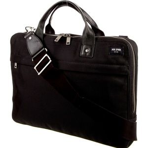 Jack Spade Nylon Leather-Trim Briefcase